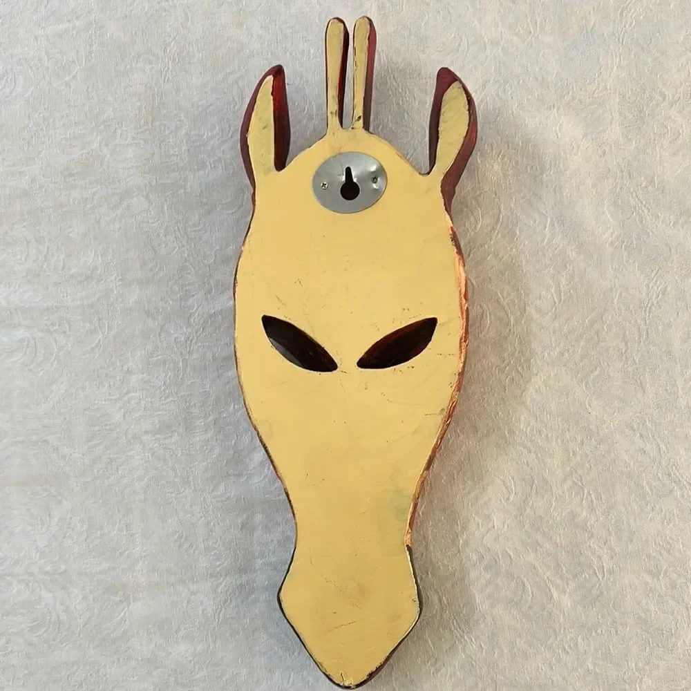 Giraffe Themed Decorative Mask Wall Art Solid Wood